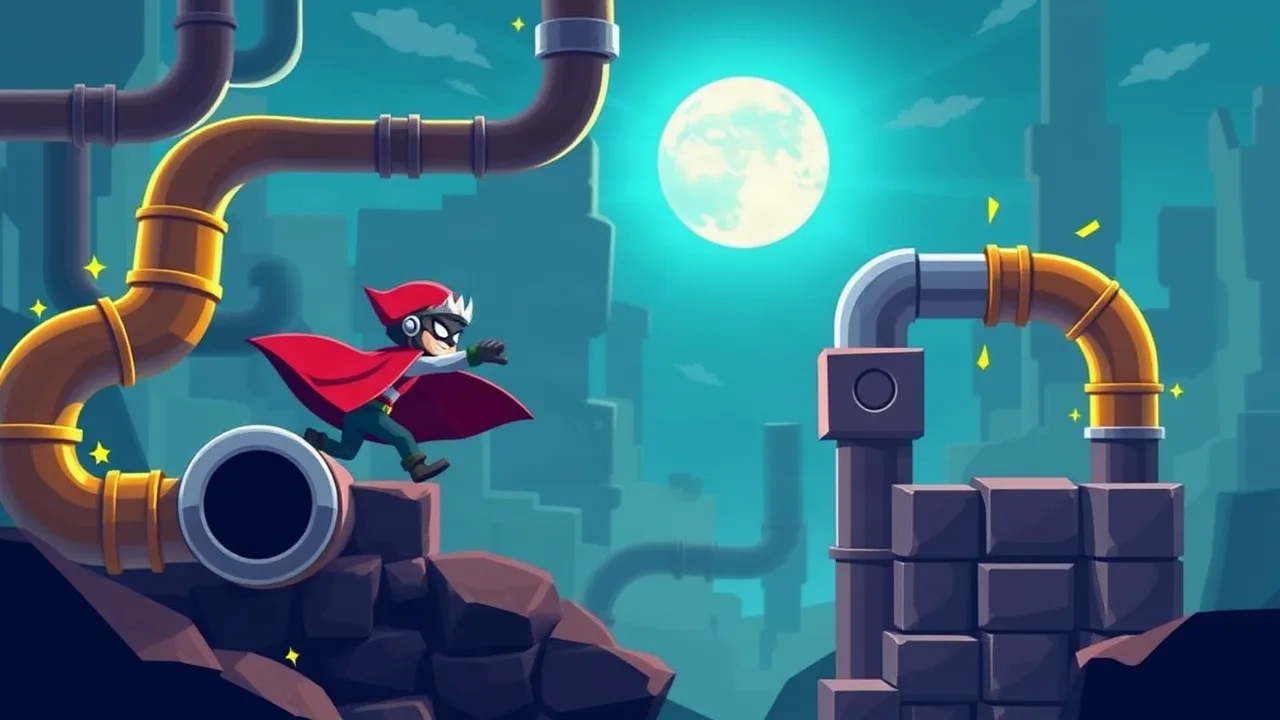 Hero Pipe: Superhero Puzzle Action image