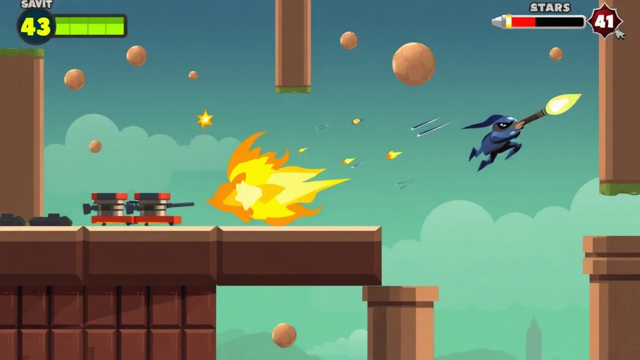 2 Player Arcade Action in Bullet And Jump image