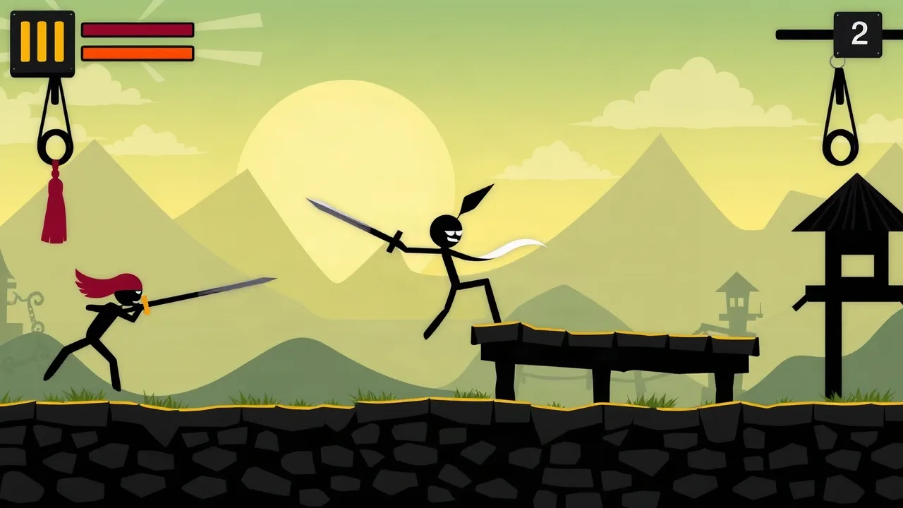 Stickman Angle Fight: Sword Fighting Action image