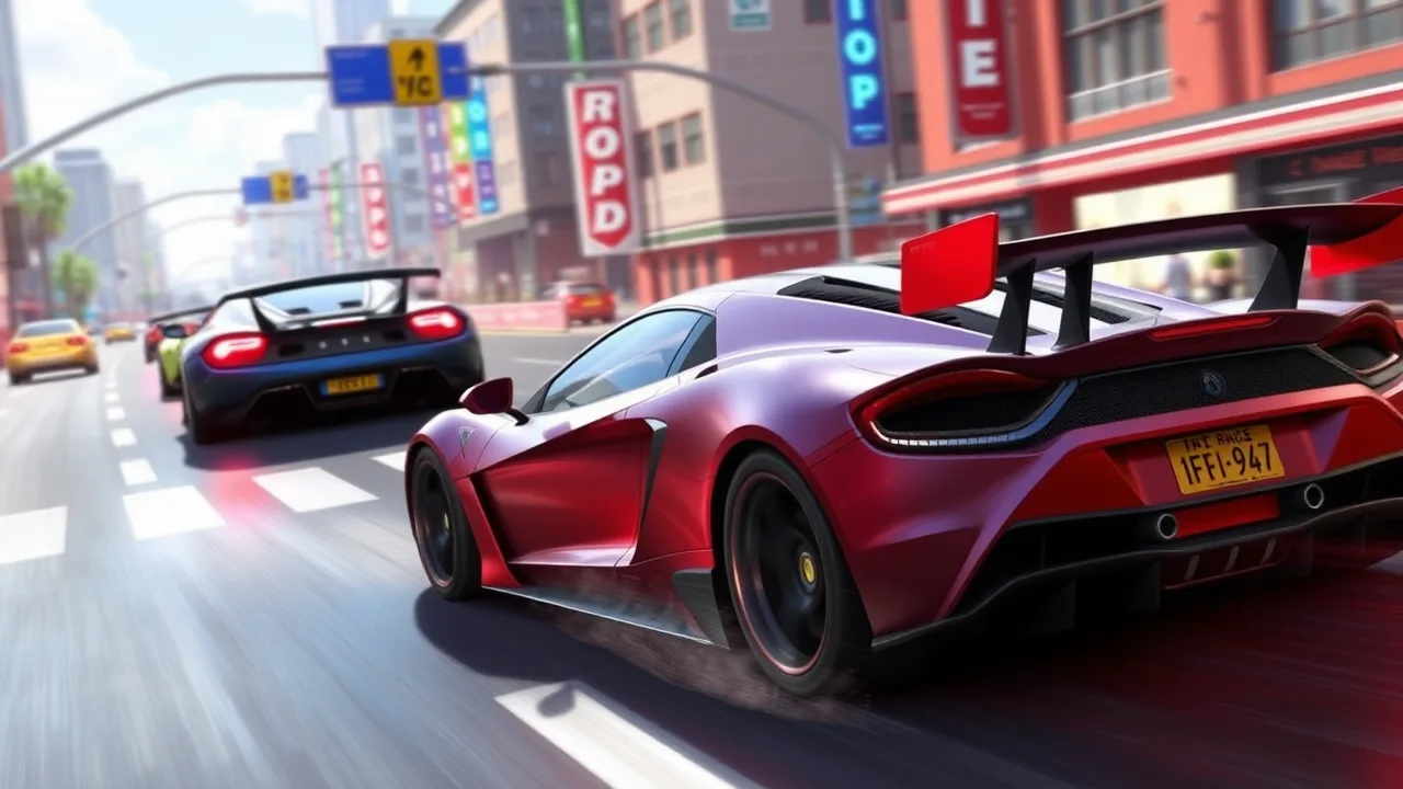 Crazy City Race: Turbo-Charged Fun image