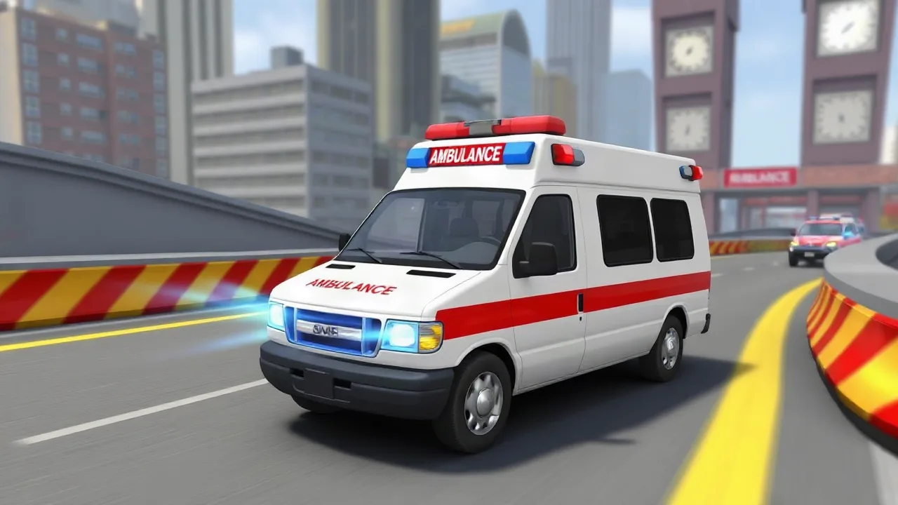 Ambulance Driver 3D Speed Challenge Uncovered image