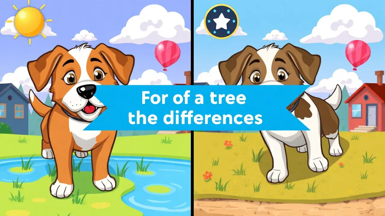 Puzzle Fun for Kids: Dogs Spot The Differences image