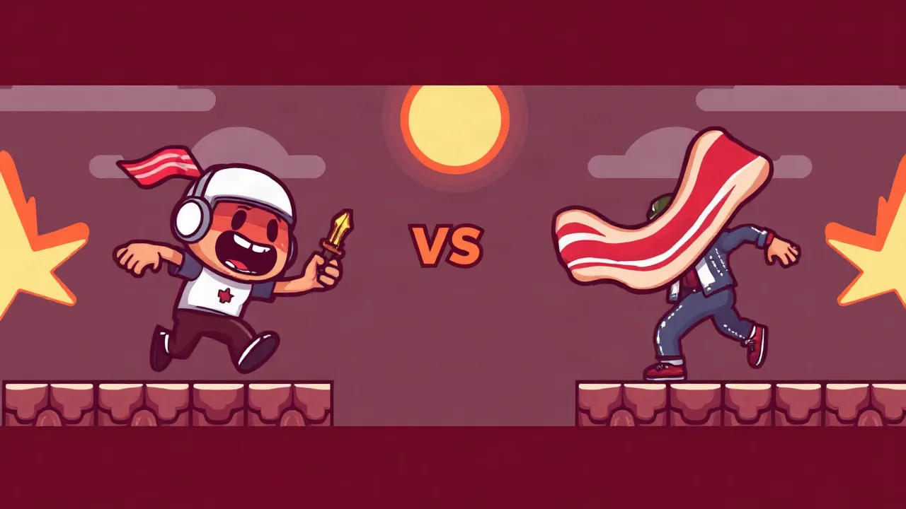 Noob vs Bacon Jumping: Arcade Mayhem Unleashed image