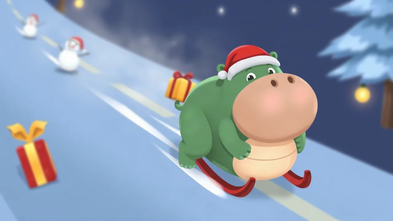 Hippo Christmas Calendar: A Fun Holiday Racing Game image