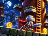 Tower platformer 3D background
