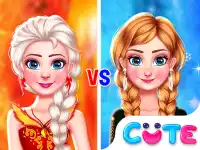 Sisters Ice Vs Flame background